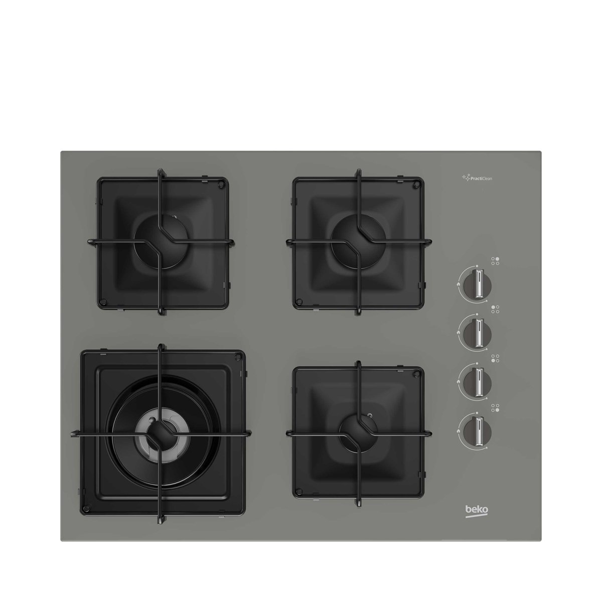 Beko BOCD K 6510 EWG Wok Gözlü Gri Cam Ankastre Ocak