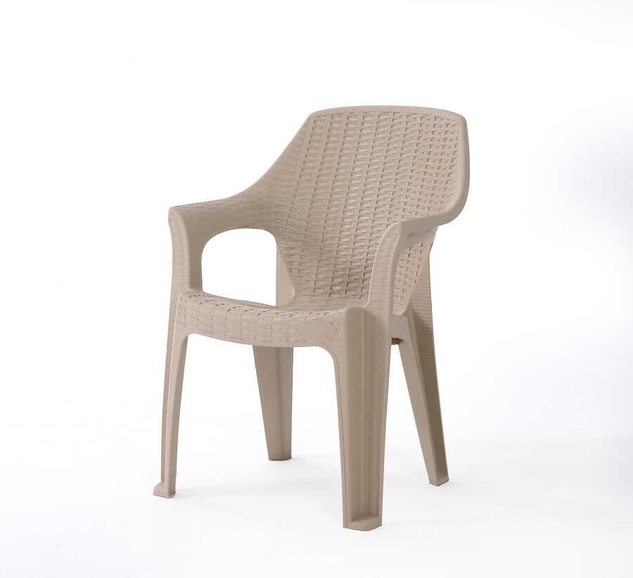 Heniver Babel Rattan Görünümlü Plastik Bahçe ve Balkon Sandalyesi