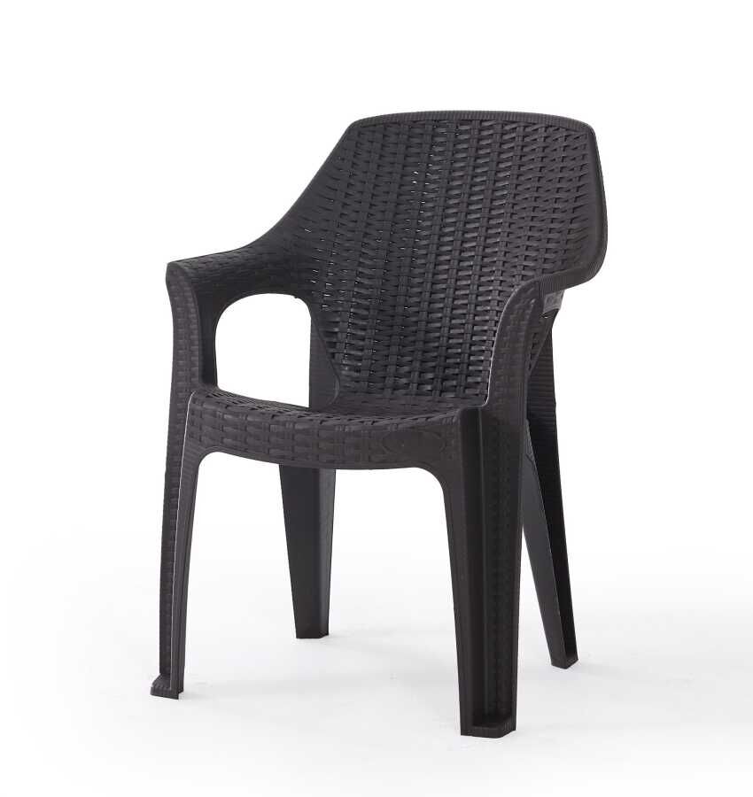 Heniver Babel Rattan Görünümlü Plastik Bahçe ve Balkon Sandalyesi